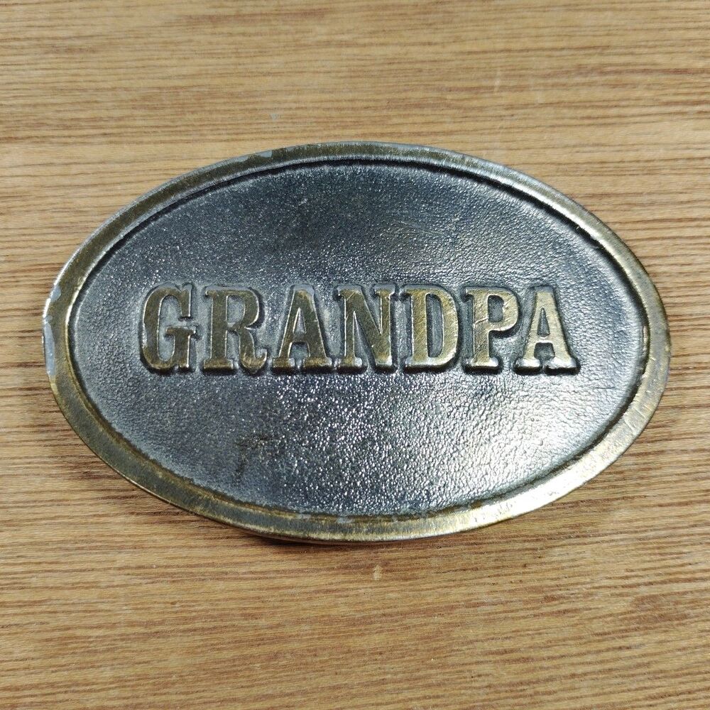 Vintage Belt Buckle GRANDPA 1982 Great American #1005 Family